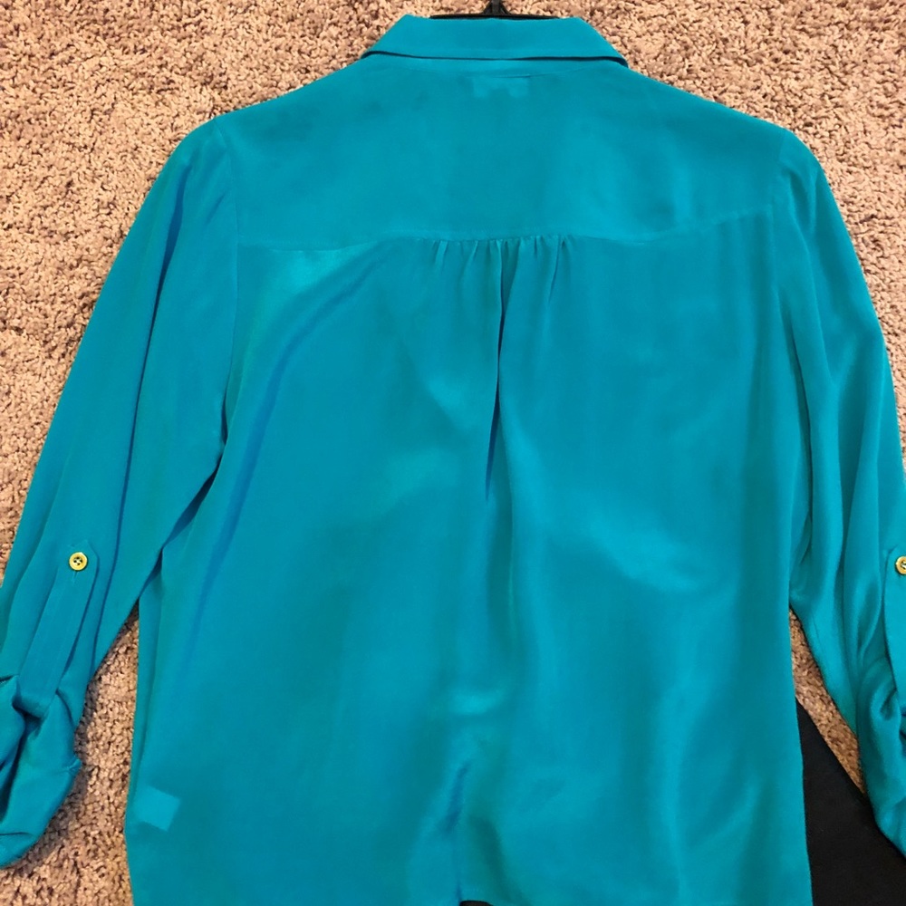 Bebe Turquoise Button Up - Picture 4 of 4